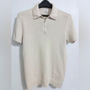 Hydenyoo Classic Cream Small Polo Shirt for Men - Like New